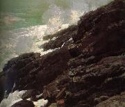 Winslow Homer Coastal cliffs painting